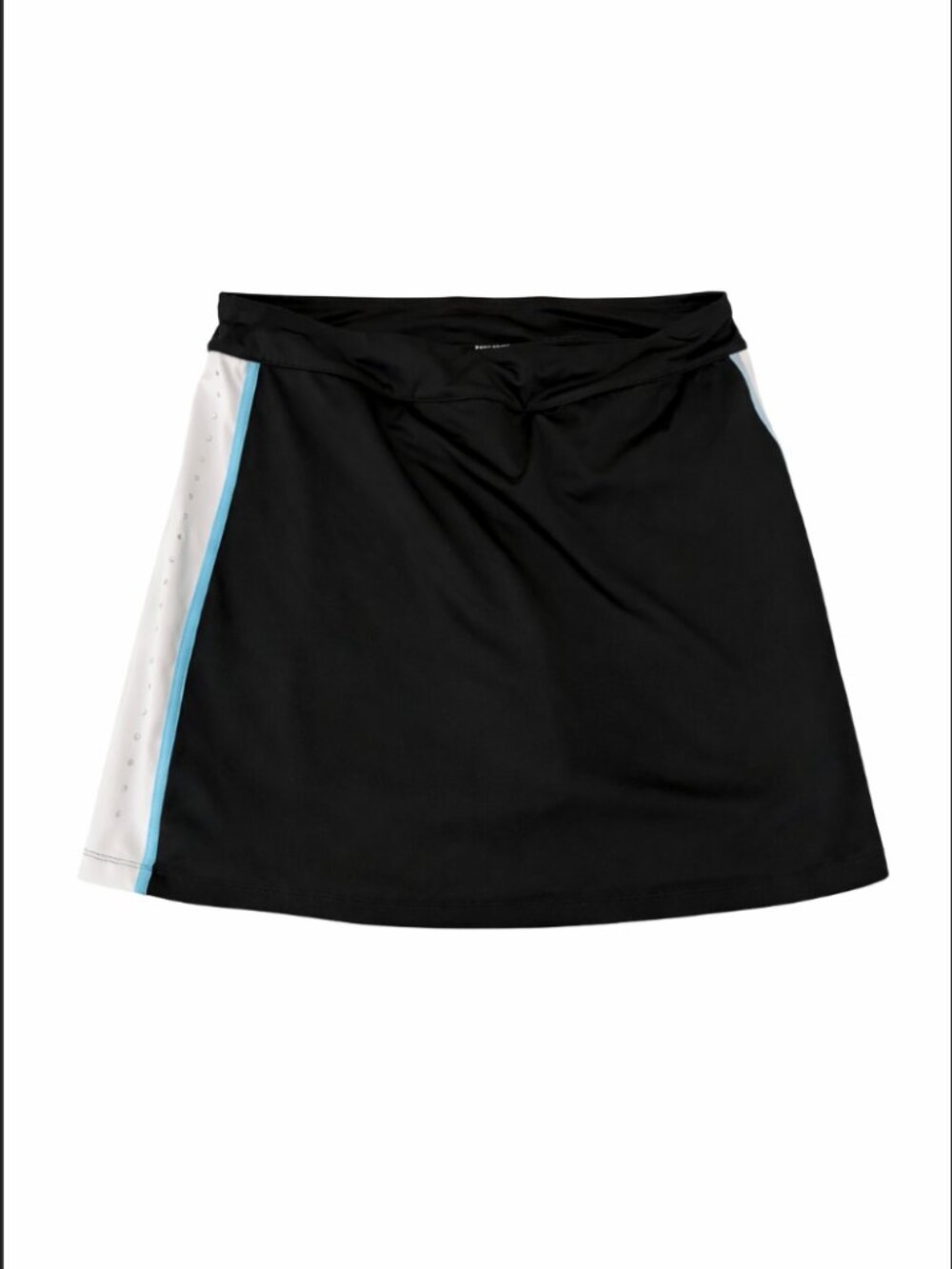 Izod Black Mini Skort with White and Light Blue Accent